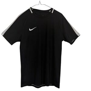 Nike‎ Dri-Fit Women's Medium Black Short Sleeve Athletic T-Shirt Crew Neck Logo